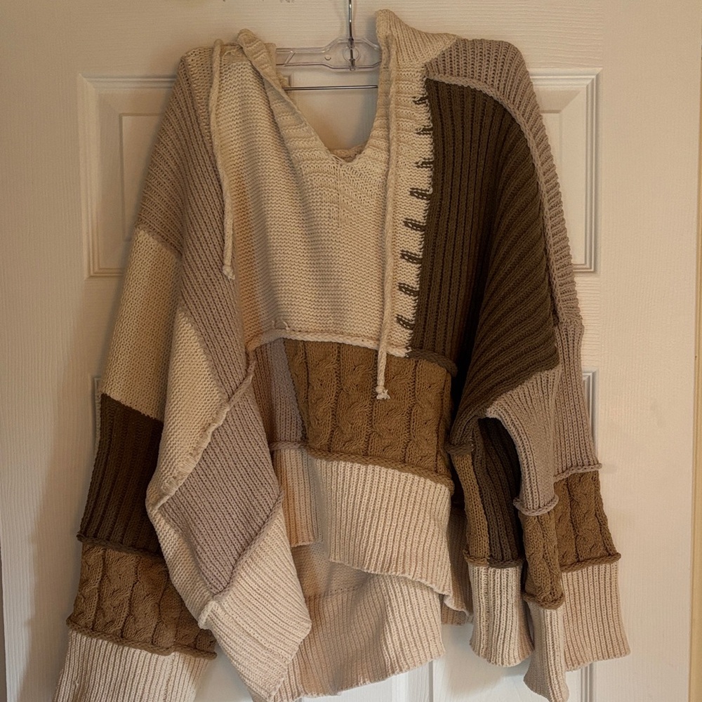 Multicolor Patchwork Chunky Sweater